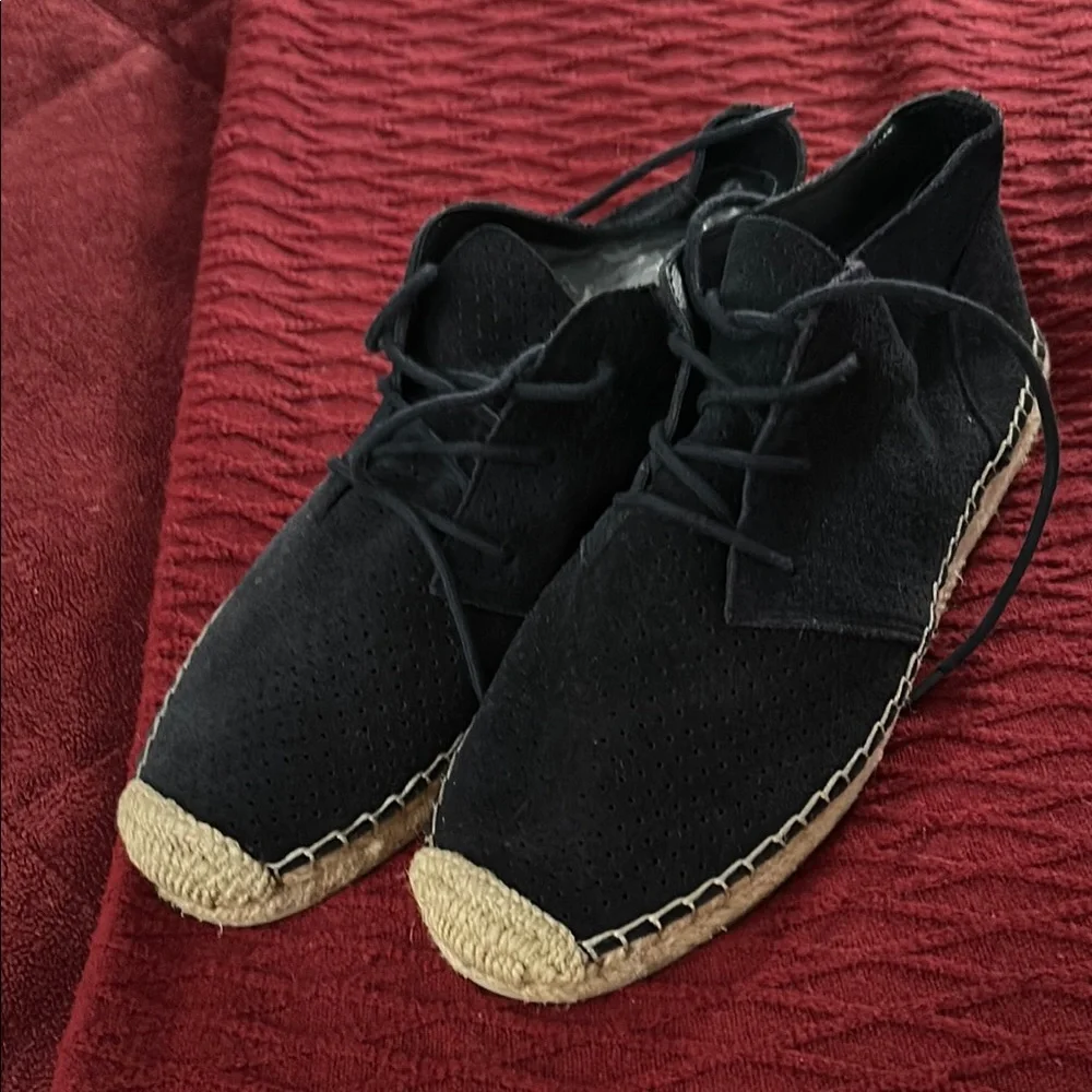 Dolce Vita Dark Blue Suede Espadrille Shoes